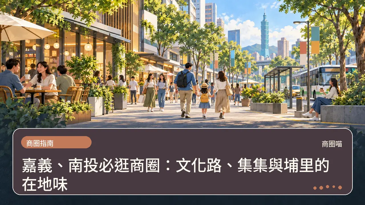 嘉義、南投必逛商圈：文化路、集集與埔里的在地味主題插畫