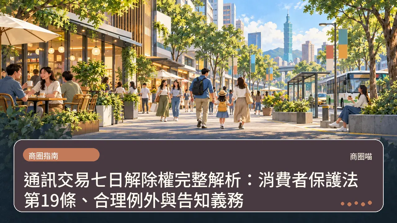 通訊交易七日解除權完整解析：消費者保護法第19條、合理例外與告知義務主題插畫