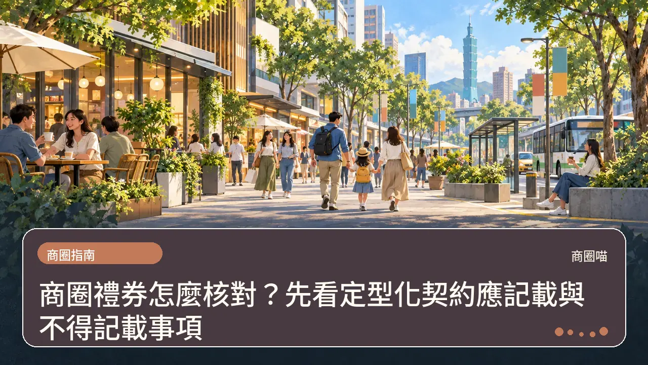 商圈禮券怎麼核對？先看定型化契約應記載與不得記載事項主題插畫