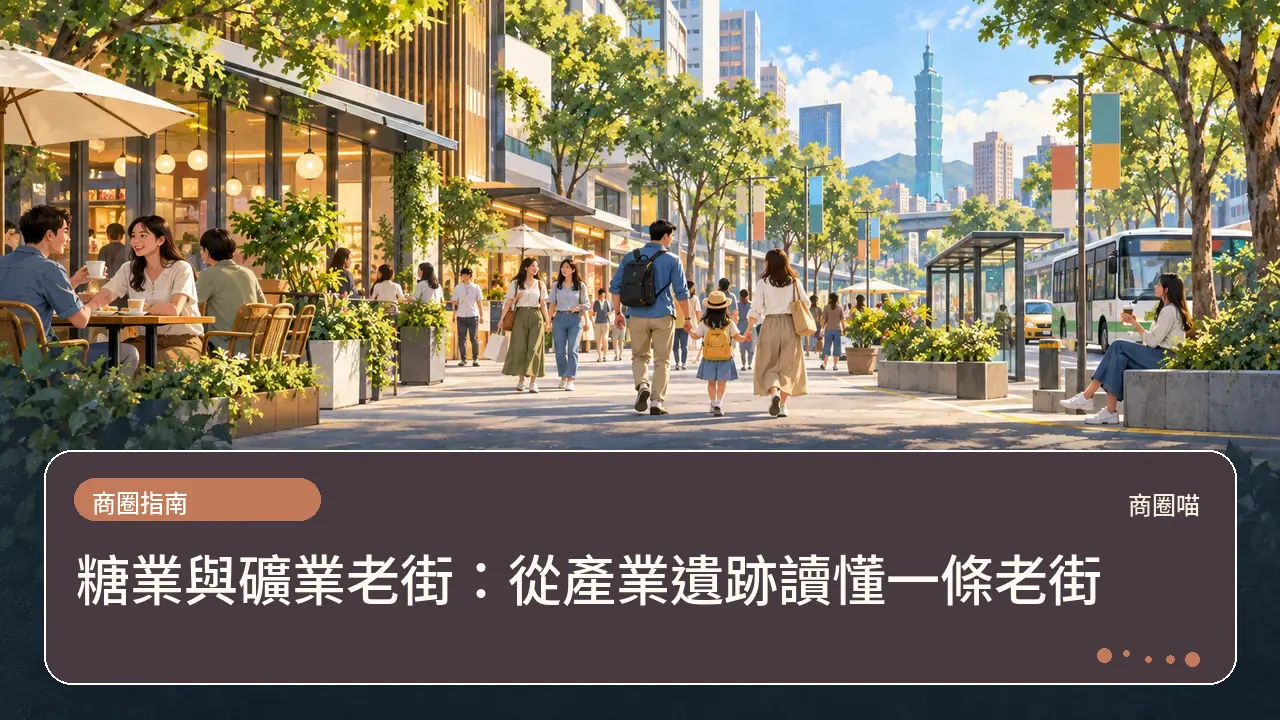 糖業與礦業老街:從產業遺跡讀懂一條老街主題插畫