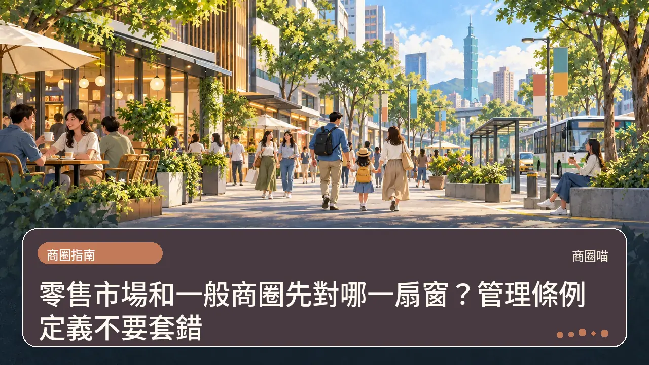 零售市場和一般商圈先對哪一扇窗？管理條例定義不要套錯主題插畫